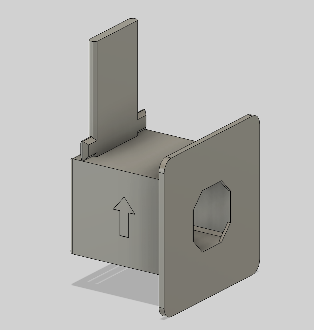 Camera mount - inside view (CAD)
