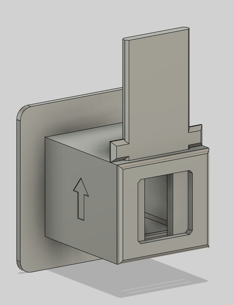 Camera mount - outside view (CAD)