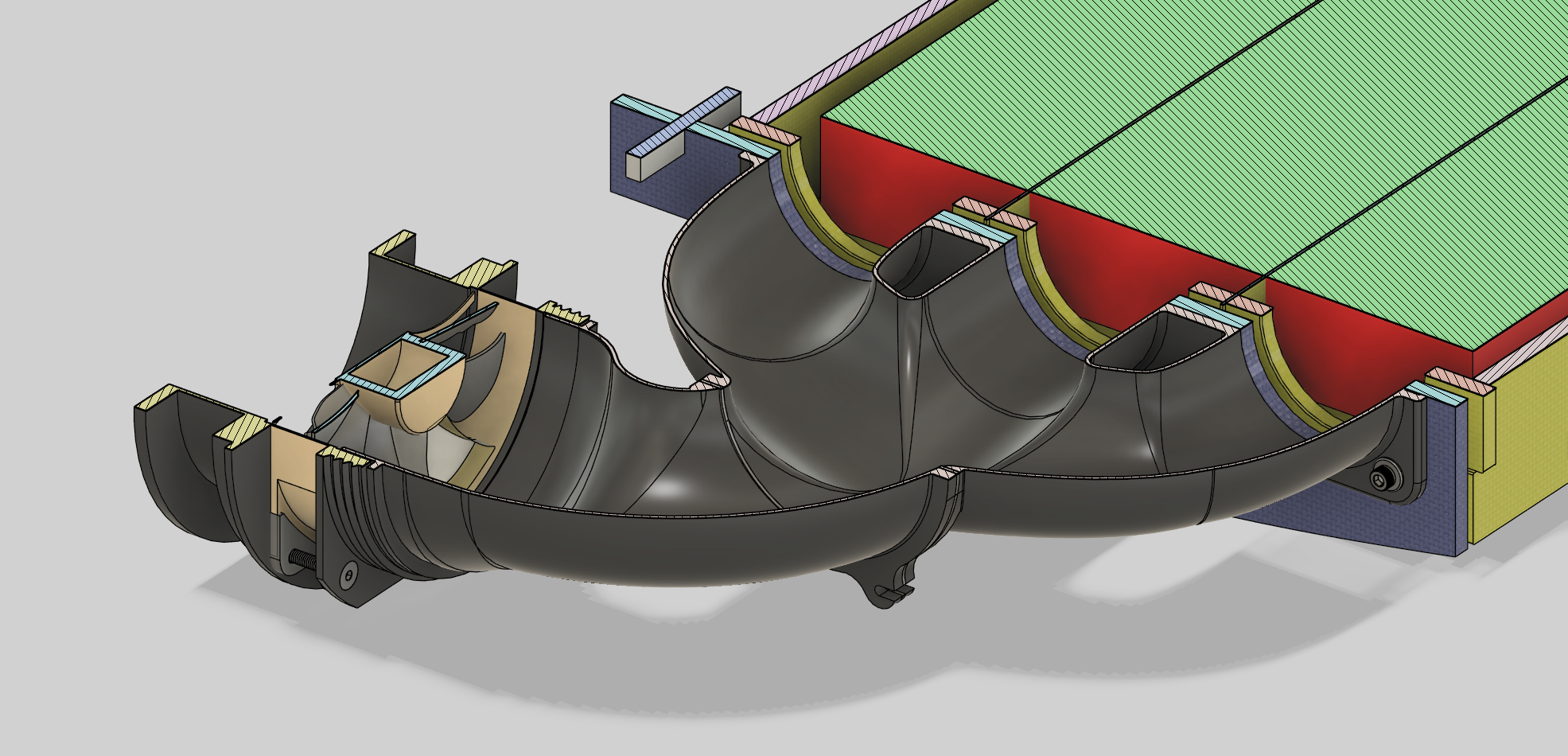 Cutaway view showing internal geometry